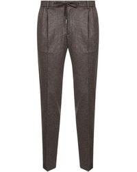 Tagliatore - Drawstring Pleat Trousers - Lyst