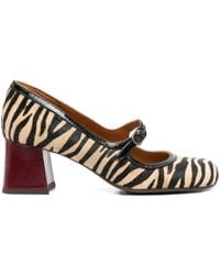 Chie Mihara - 45Mm Mumma Zebra Block-Heel Pumps - Lyst