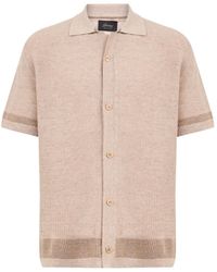 Brioni - Striped Knitted Shirt - Lyst