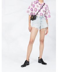 Alexander Wang - Pantalones vaqueros cortos Bite con talle alto - Lyst