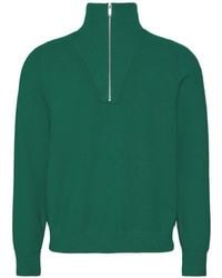 Calvin Klein - Quarter-Zip Ribbed-Trim Sweater - Lyst