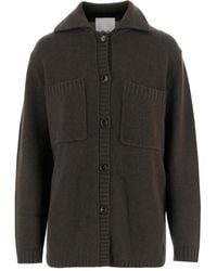 Allude - Vest Met Opgestikte Zak Met Knopen - Lyst