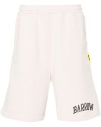 Barrow - Logo-print Distressed Track Shorts - Lyst