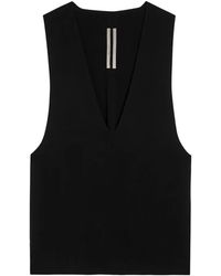 Rick Owens - Top Con Cuello En V - Lyst