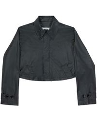 MM6 by Maison Martin Margiela - Cropped Trench Jacket - Lyst