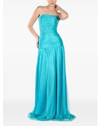ANDREEA VENECIUC - Veil Ruched Maxi Dress - Lyst