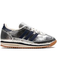 adidas - SL 72 Silver Metallic/Collegiate Navy Sneakers - Lyst