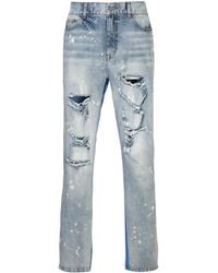 Mostly Heard Rarely Seen - Half And Half Panelled Jeans - Lyst