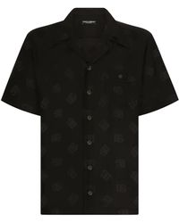 Dolce & Gabbana - Chemise En Soie À Logo Jacquard - Lyst