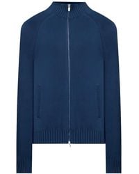 Brunello Cucinelli - Zip-Up Raglan-Sleeve Cardigan - Lyst