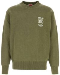 KENZO - Logo-Embroidered Cotton Sweater - Lyst