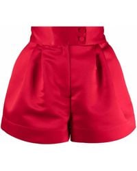 Styland - High-Waisted Satin Shorts - Lyst