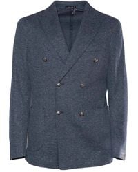 Brera Orologi - Double-Breasted Textured Blazer - Lyst