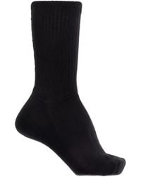 McQueen - Logo-Embellished Ribbed Socks - Lyst