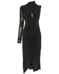 Pinko - Cadillac Asymmetric Cut-Out Midi Dress - Lyst