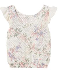Twinset - Floral Knitted Top - Lyst