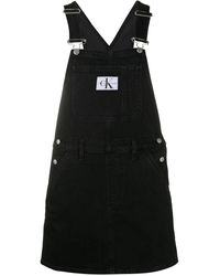 calvin klein iconic dungaree dress