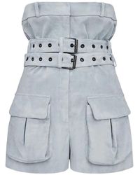 The Mannei - High-Rise Belted Shorts - Lyst