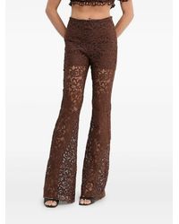 Ermanno Scervino - Lace-Panelled Flared Trousers - Lyst