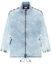 DIESEL - D-Krap-S1 Bomberjacke Aus Denim - Lyst