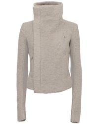 Rick Owens - High-Neck Biker Jacket - Lyst
