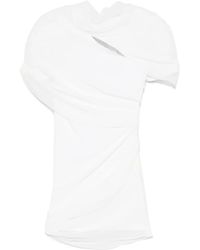 Jacquemus - Castagna Cutout Draped Chiffon Mini Dress - Lyst