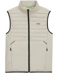BOSS - Water-Repellent Gilet With Decorative Reflective Accents - Lyst