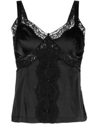 Dolce & Gabbana - Silk Lace Vest Top - Lyst