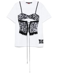 ANDERSSON BELL - T-Shirt Con Motivo Corsetto - Lyst