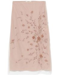 Fendi - Gonna Midi Con Design A Strati - Lyst
