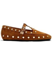Ganni - Stud-Embellished Ballet Flats - Lyst