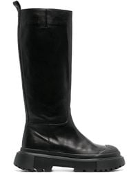 Hogan - Leather Knee-High Boots - Lyst