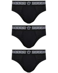 Versace - Drie Slips Met Medusa-Print - Lyst
