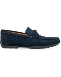 Geox - Kosmopolis + Grip Bow-Detail Suede Loafers - Lyst