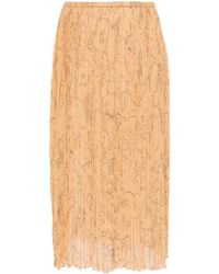 Fabiana Filippi - Fabula-Print Plissé Midi Skirt - Lyst
