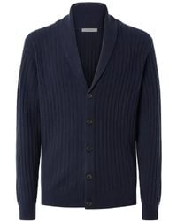 Corneliani - Ribbed Shawl-Collar Cardigan - Lyst