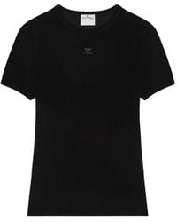 Courreges - Logo-Embroidered T-Shirt - Lyst