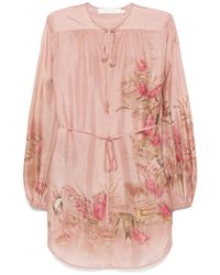 Zimmermann - Bluse mit Blumen-Print - Lyst