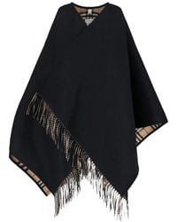 Burberry - Reversible Check Wool Cape - Lyst