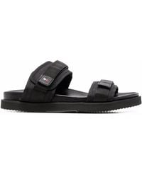 Tommy Hilfiger - Logo-plaque Touch-strap Sandals - Lyst