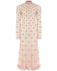 Temperley London - Lattice-Pattern Crystal-Embellished Midi Dress - Lyst