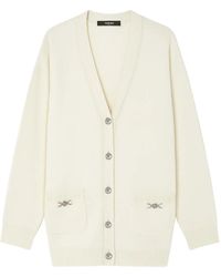 Versace - Oversized V-Neck Cardigan - Lyst