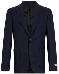 Canali - Twill-Weave Single-Breasted Blazer - Lyst
