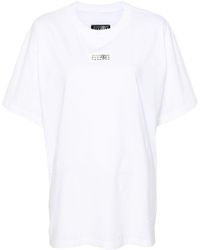 MM6 by Maison Martin Margiela - T-shirt blanc à écusson - Lyst