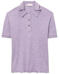 Tory Burch - Oversized Silk Polo Shirt - Lyst