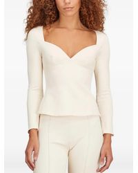 Rosetta Getty - Haut Péplum À Encolure Cœur - Lyst