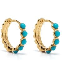 Dower & Hall - Orecchini A Cerchio Con Turchese - Lyst