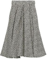 Max Mara - Perle Jacquard Pleated Midi Skirt - Lyst