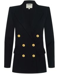 L'Agence - Double-Breasted Oversized Blazer - Lyst