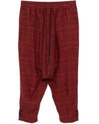 The Viridi-anne - Checked Drop-Crotch Trousers - Lyst